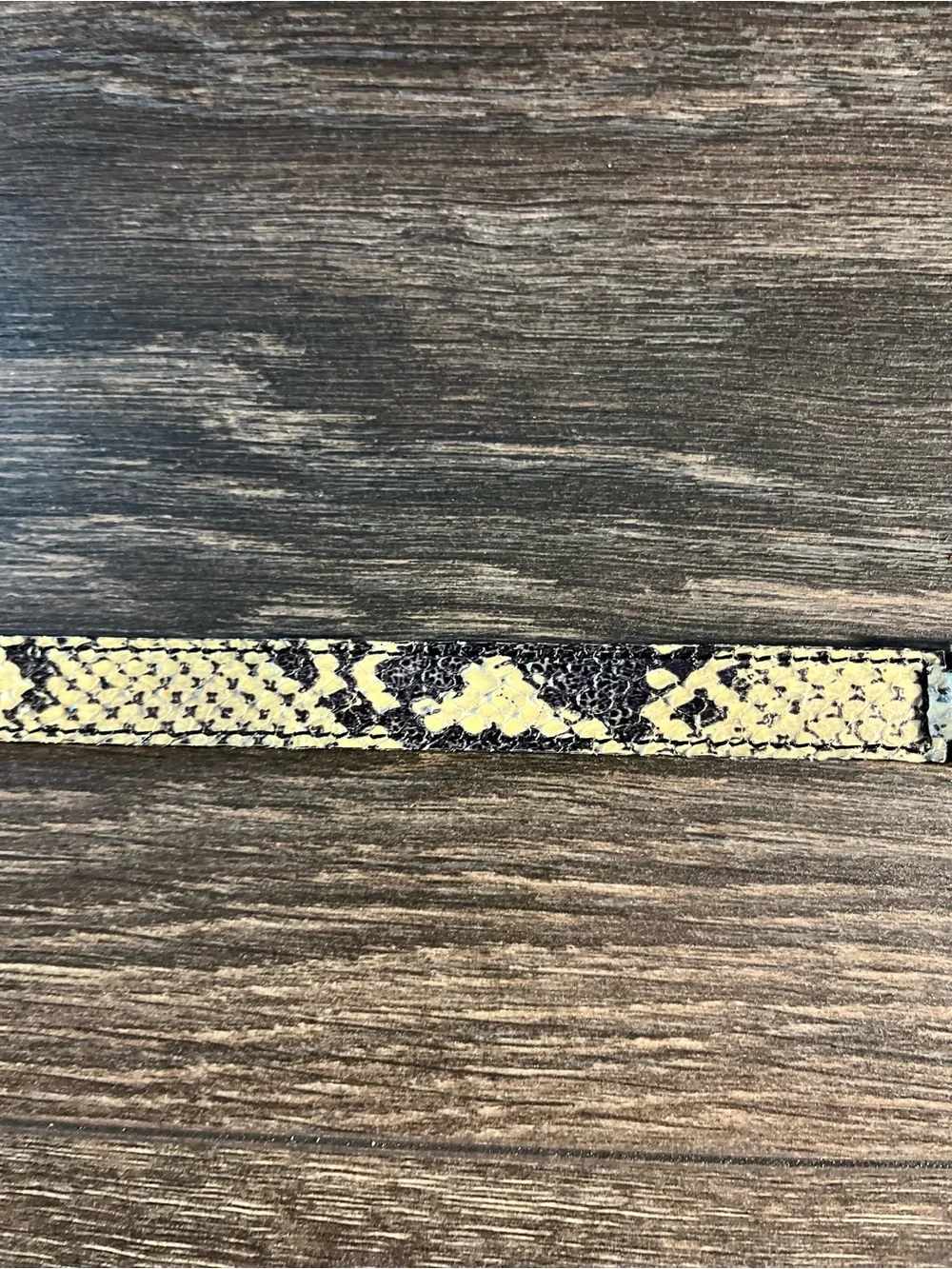 Tanner Italian Leather Snake Print Chain Belt Size S